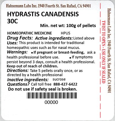 Hydrastis Canadensis 30c 100g (Hydrastis Canadensis 30c 100g)